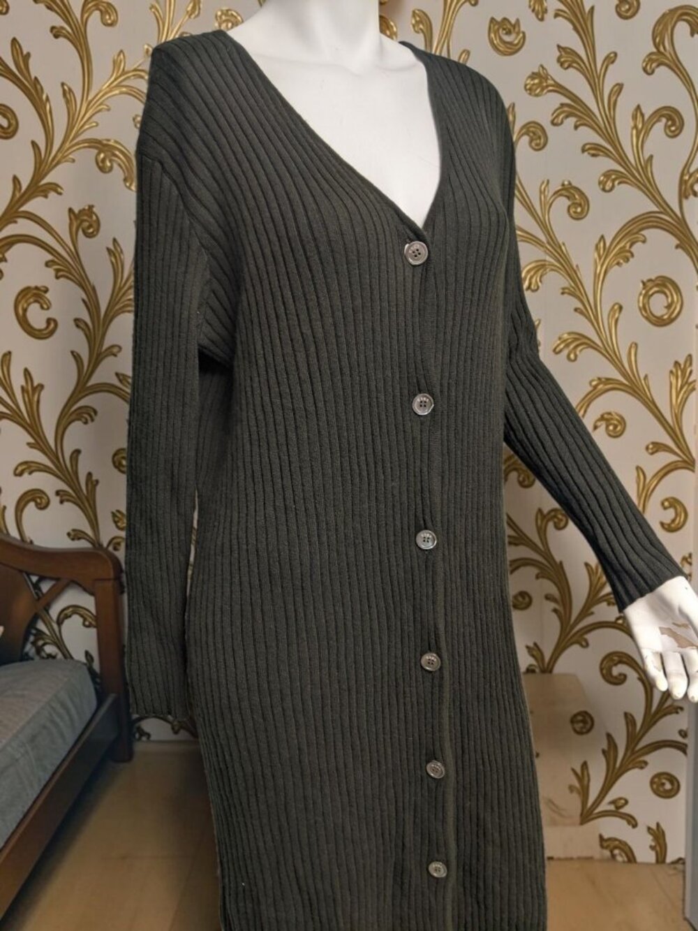 ERES Flirt Cote Long Dress Mousse Olive Sz M/L New W Tags - Picture 4 of 7